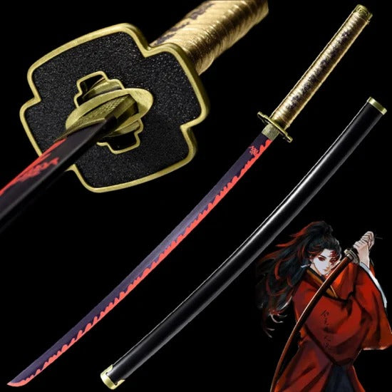 Cosplay Weapon Carbon Steel Demon Slayer Anime Cartoon Tsugikuni Yoriichi Sword
