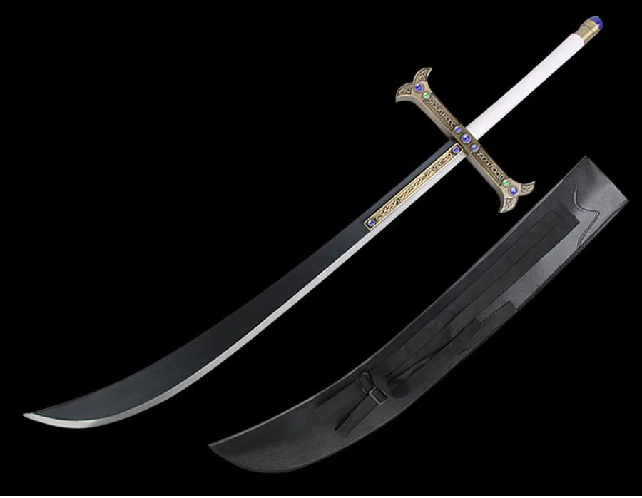One Piece Carbon Steel Dracule Mihawk's Sword Gemstone