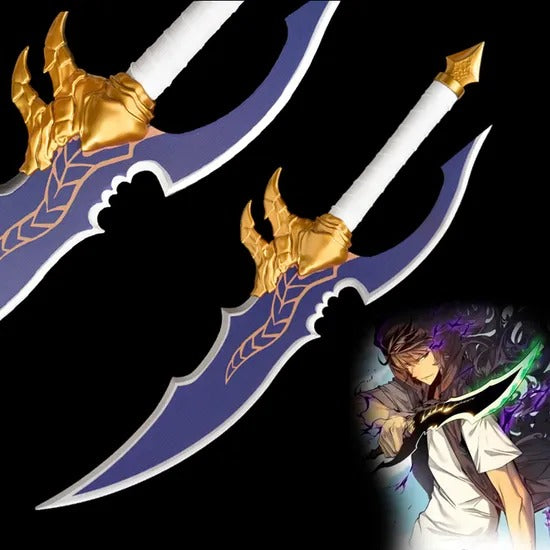 Anime Solo Leveling Stainless Steel Sung Jin-Woo's Sword Home Decoration