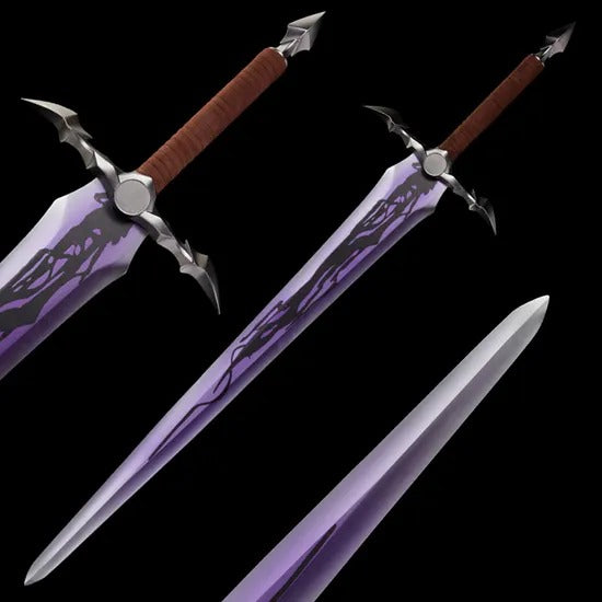 Anime Solo Leveling Stainless Steel Sung Jin-Woo's Sword Purple