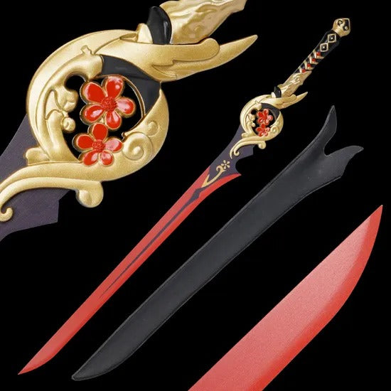 Anime Sword Solo Leveling Stainless Steel Cosplay Plum Blossom Pattern
