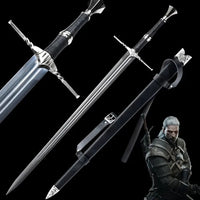 Latest The Witcher 3: Wild Hunt Stainless Steel Blade Geralt Medieval Sword