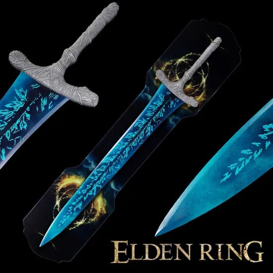 Elden Ring Stainless Steel Cosplay Sword Blue Game