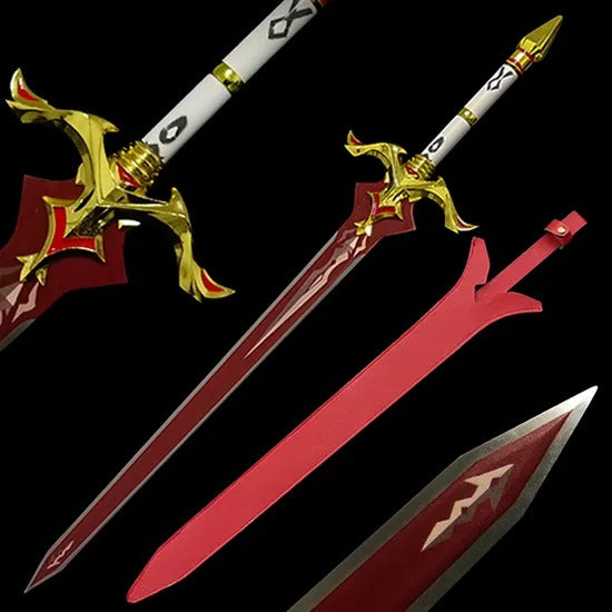 Genshin Impact Stainless Steel Chinese Game Sword Red