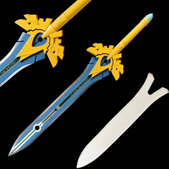 Carbon Steel Genshin Impact Anime Sword Blue Cosplay Cartoon