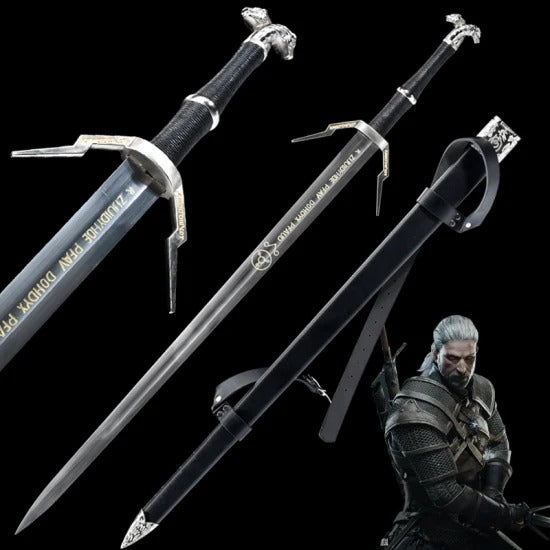 Latest Movie The Witcher 3: Wild Hunt Stainless Steel Blade Geralt Medieval Sword