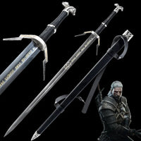 Latest Movie The Witcher 3: Wild Hunt Stainless Steel Blade Geralt Medieval Sword