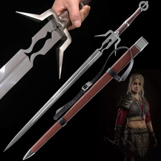 The Witcher 3: Wild Hunt Stainless Steel Blade Katana Ciri? S Medieval Sword