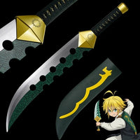 The Seven Deadly Sins Carbon Steel Anime Meliodas's Sword Green Cosplay