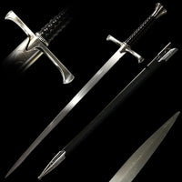 Medieval Sword Stainless Steel Black