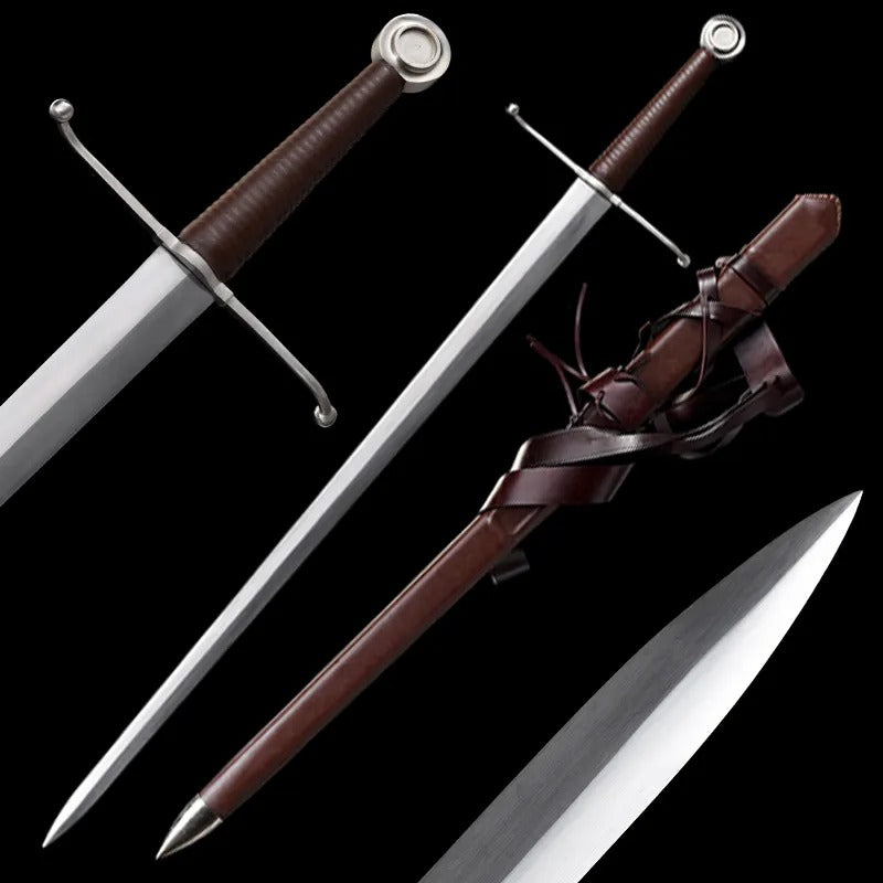 Medieval Sword Genuine Leather Brown