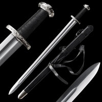 Medieval Sword Black Leather