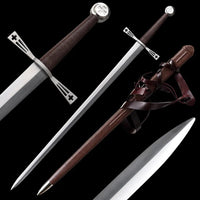 Medieval Sword Genuine Leather Brown