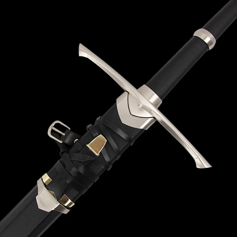 Lord of The Rings Medieval Sword Black Leather
