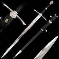 Lord of The Rings Medieval Sword Black Leather