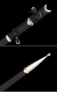 Lord of The Rings Medieval Sword Black Leather