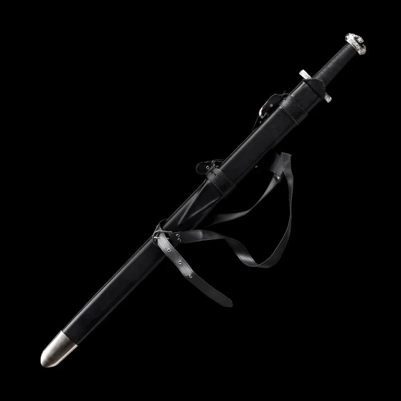 Medieval Sword Black Leather