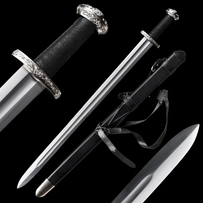 Medieval Sword Black Leather
