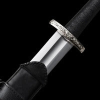 Medieval Sword Black Leather