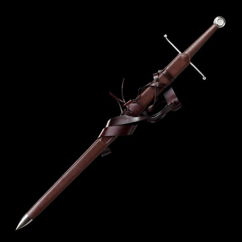 Medieval Sword Genuine Leather Brown