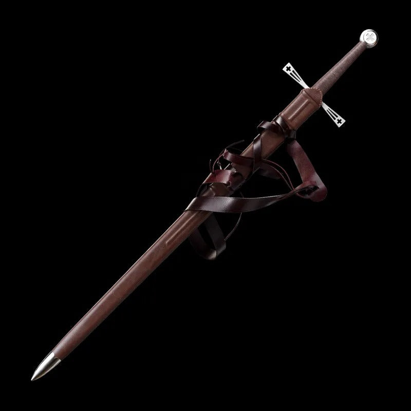 Medieval Sword Genuine Leather Brown