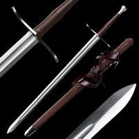 Medieval Sword Genuine Leather Brown