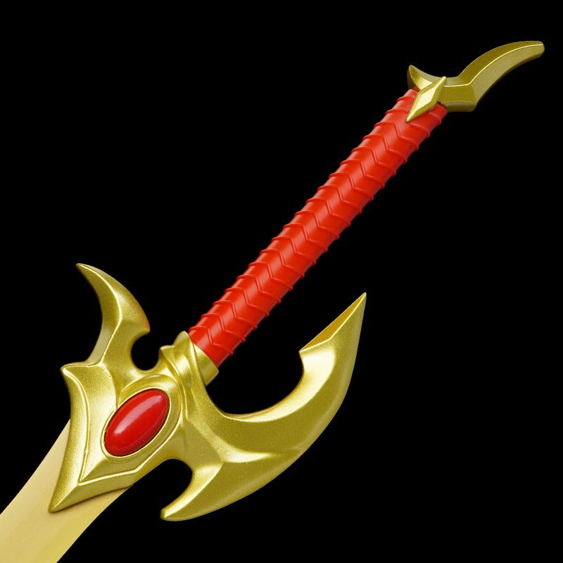Solo Leveling Cha Hae-in Cosplay Gold Color Anime Sword