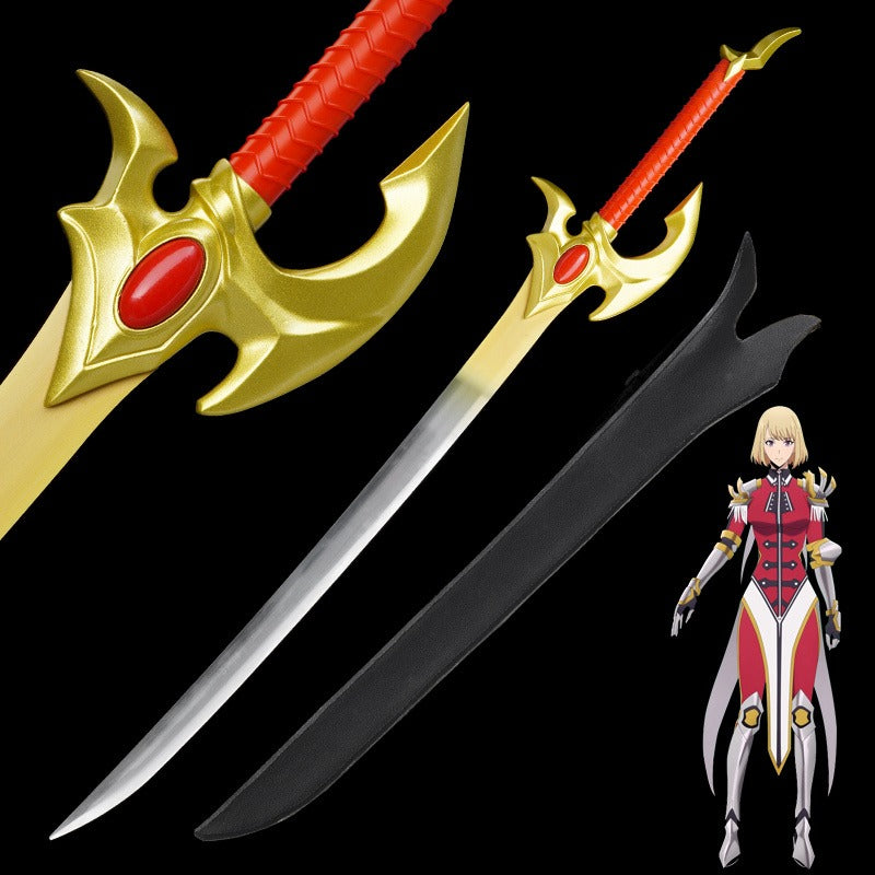 Solo Leveling Cha Hae-in Cosplay Gold Color Anime Sword