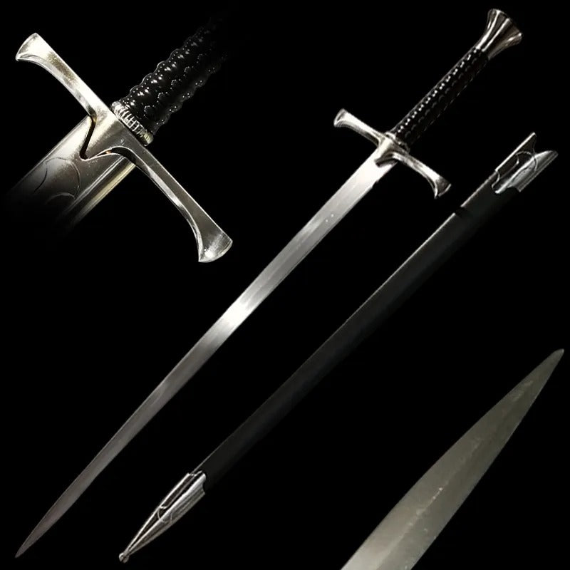 Medieval Sword Stainless Steel Black