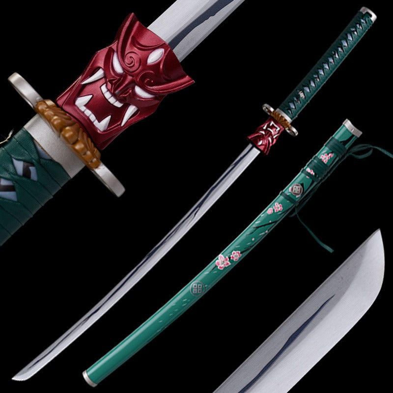 Valorant Carbon Steel Game Sword Katana Green Devil Series