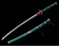 Valorant Carbon Steel Game Sword Katana Green Devil Series