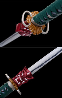 Valorant Carbon Steel Game Sword Katana Green Devil Series